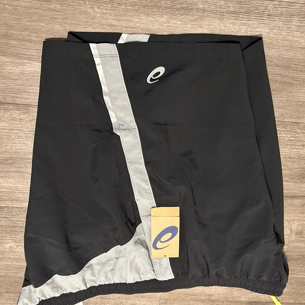 Asics Black and Gray Athletic Shorts NWT